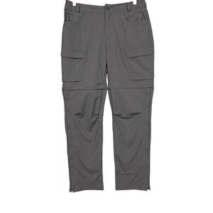 REI Co-op Pants Womens‎ 10 Gray Convertible Cargo Outdoor Hiking Zip-off Nylon